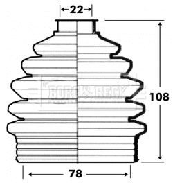 BORG & BECK gofruotoji membrana, kardaninis velenas BCB6098